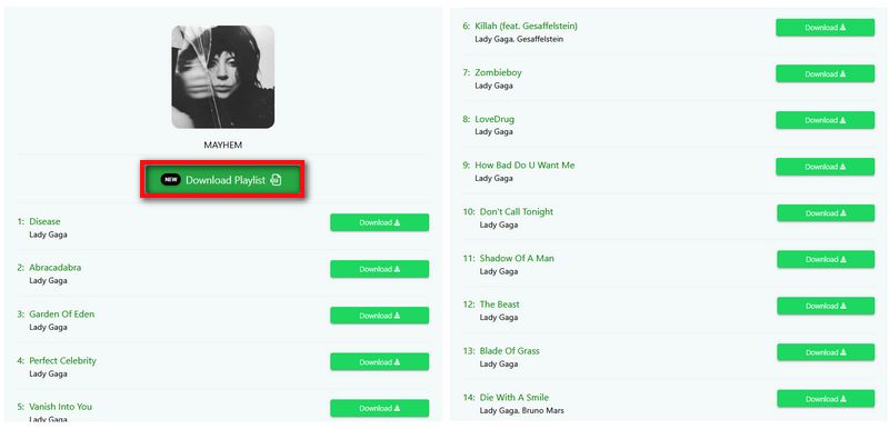 SpotifyMate download album