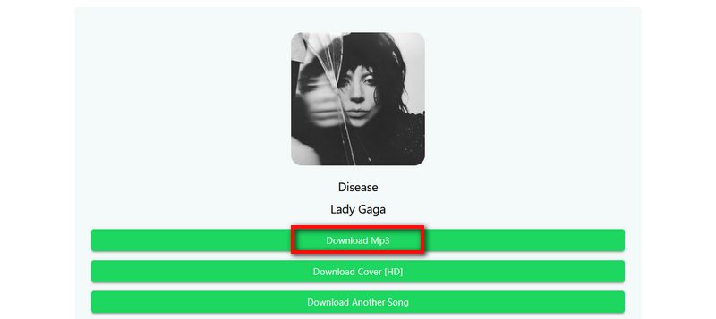 SpotifyMate download mp3 file