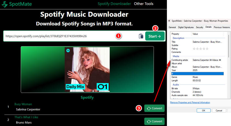 SpotMate Spotify Playlist Downloader