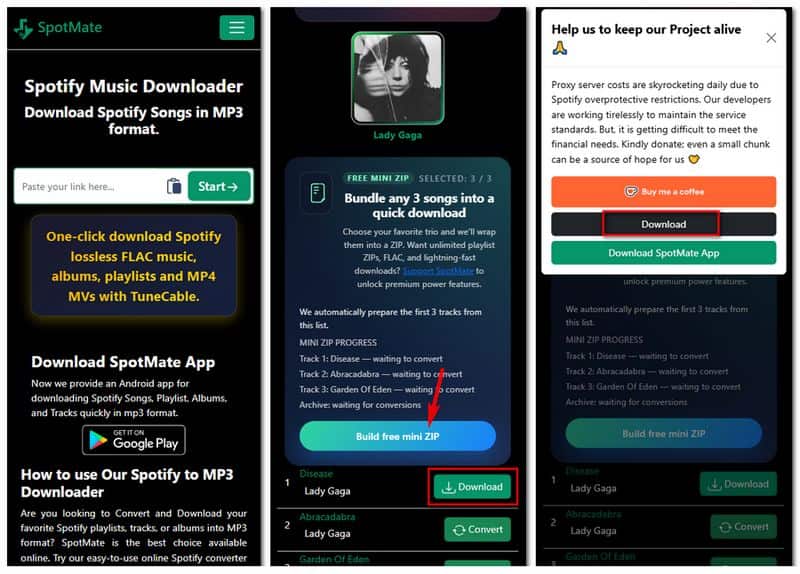 SpotMate Spotify Playlist Downloader android