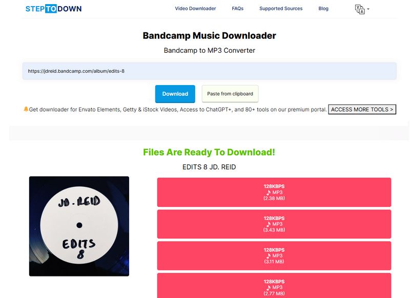 steptodown Bandcamp mp3 downloader