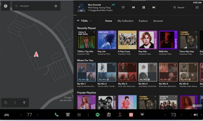 tidal app on tesla