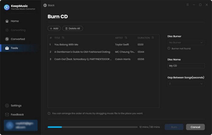 Burn CD