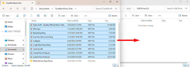 Transfer Music to a Flash Drive