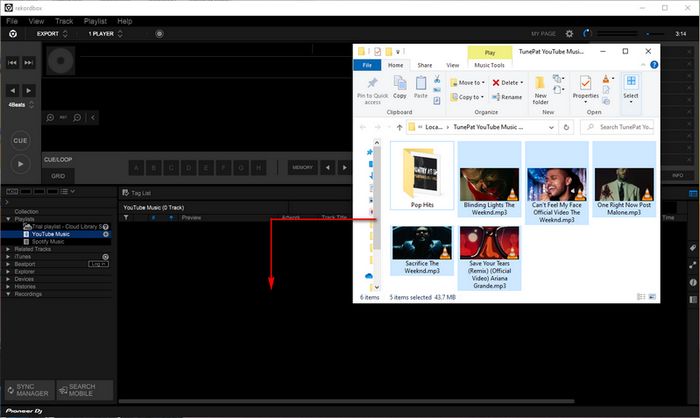 mix youtube music on rekordbox