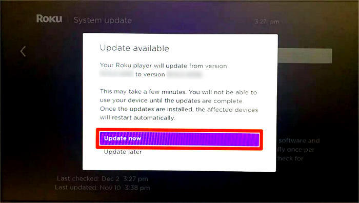 update roku operating system