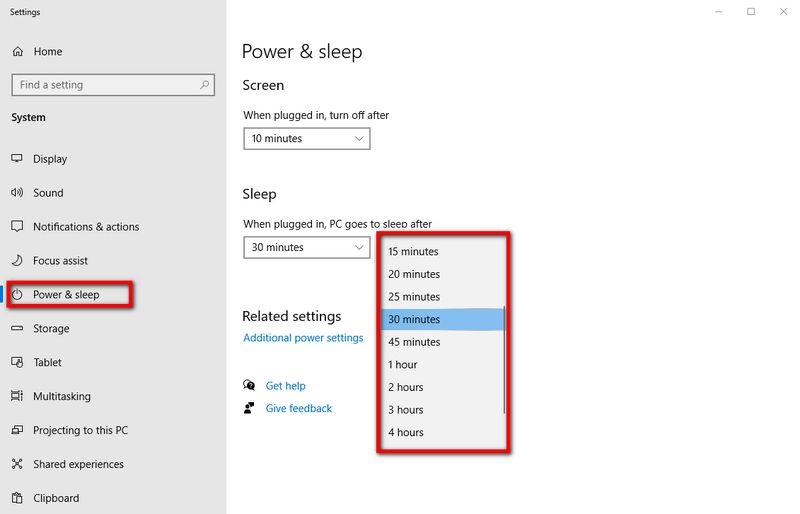 windows sleep timer