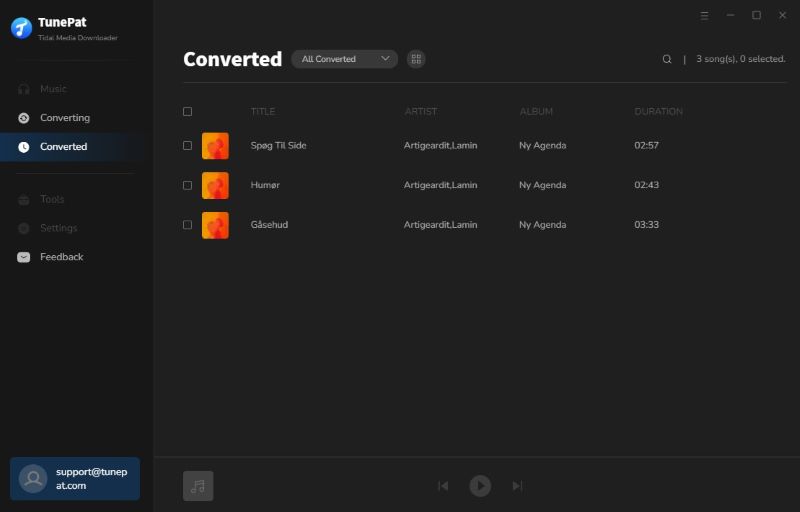 play downloaded tidal music on computer