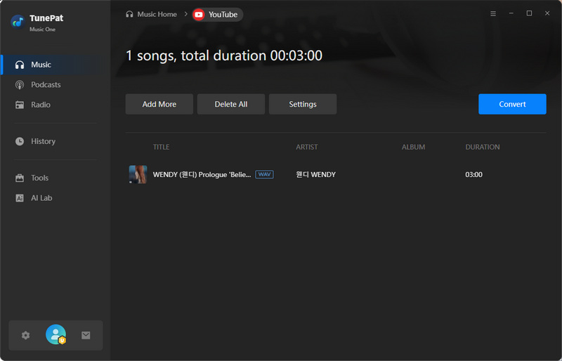 Convert YouTube Music