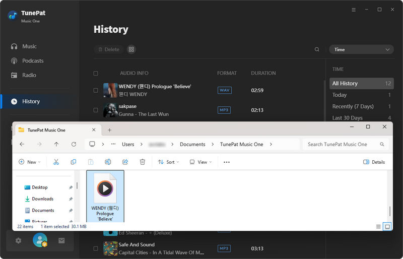 check downloaded YouTube files