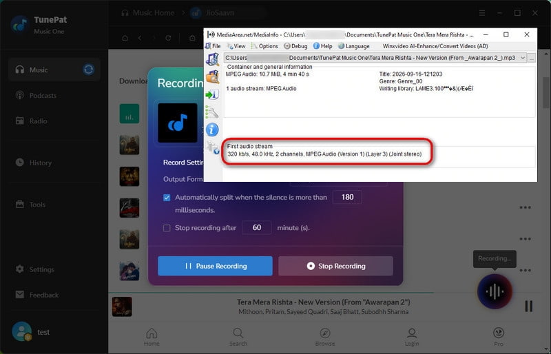 export jiosaavn to mp3
