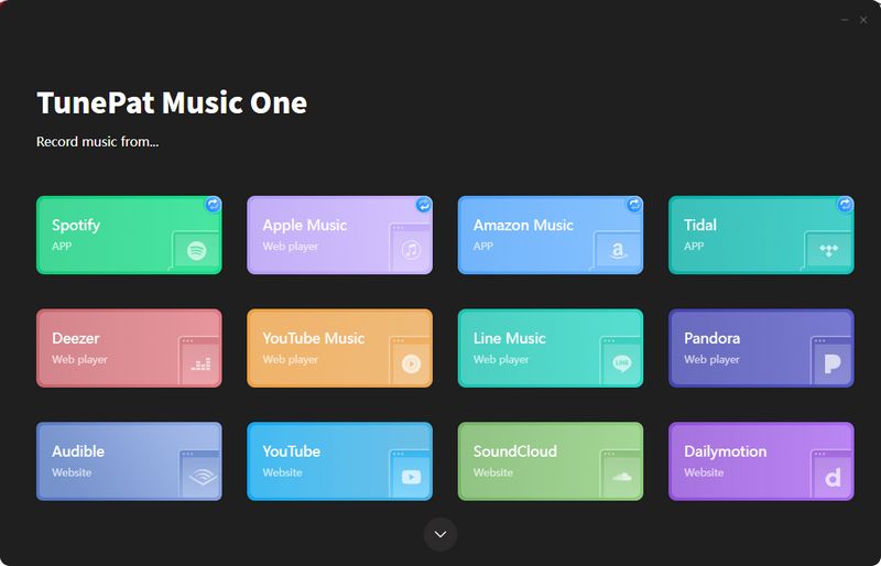 TunePat Music One main interface