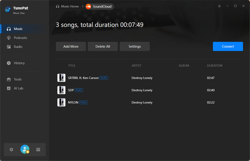 get music from soundcloud