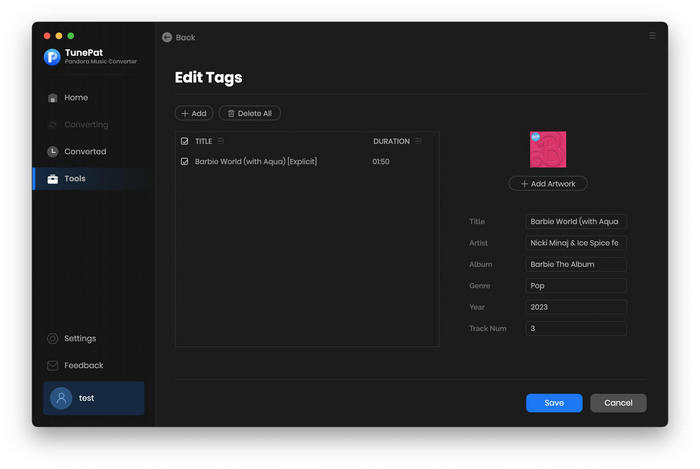 edit tags