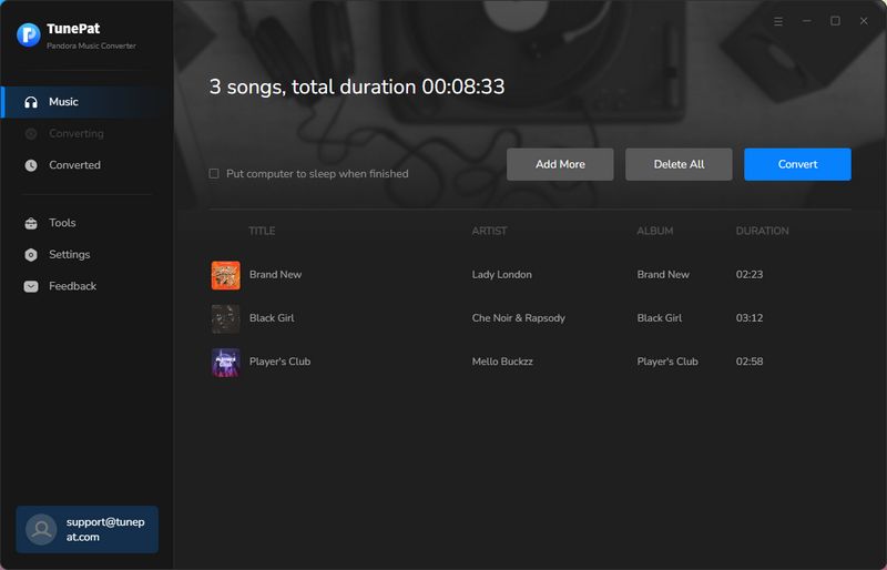 convert multiple pandora playlists