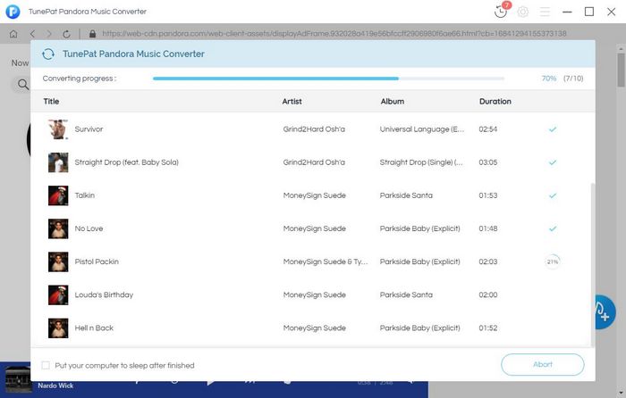 download and convert Pandora Music to wav