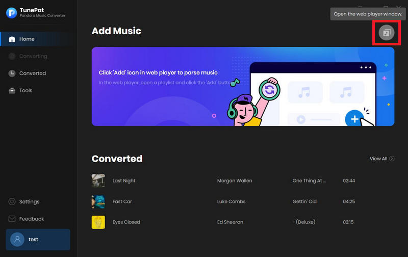 TunePat Pandora Music converter
