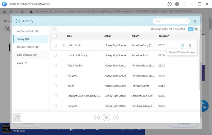 pandora music mp3 downloads