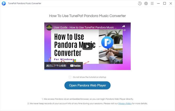 TunePat Pandora Music converter