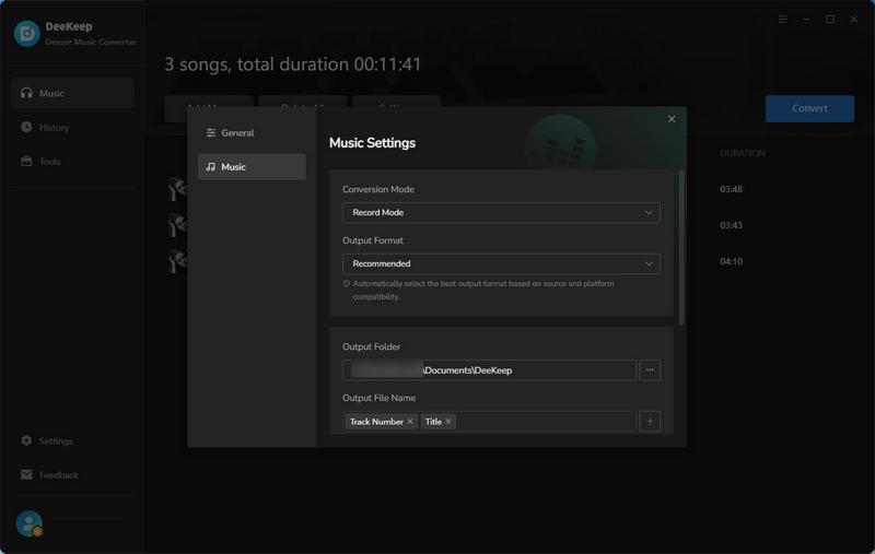 customize deekeep settings