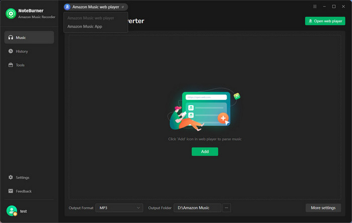 Select the conversion mode