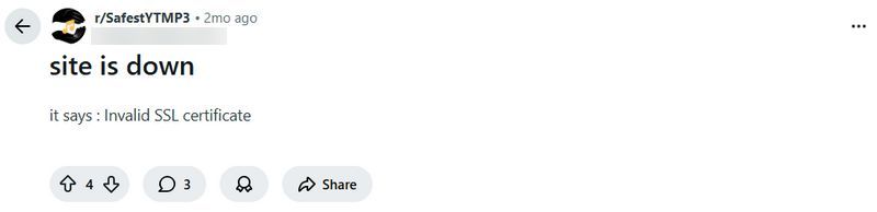 OGMP3 invalid SSL certificate