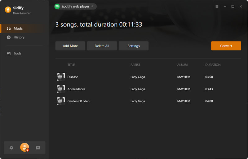 convert spotify music