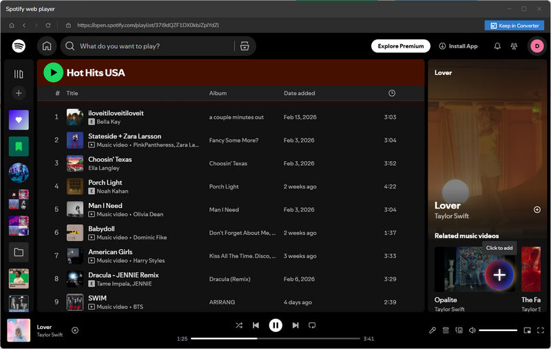 Add Spotify songs to TunePat