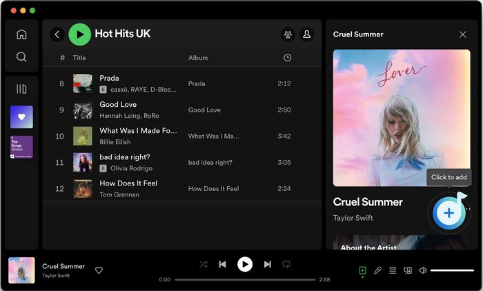 Add Spotify songs to TunePat app mode