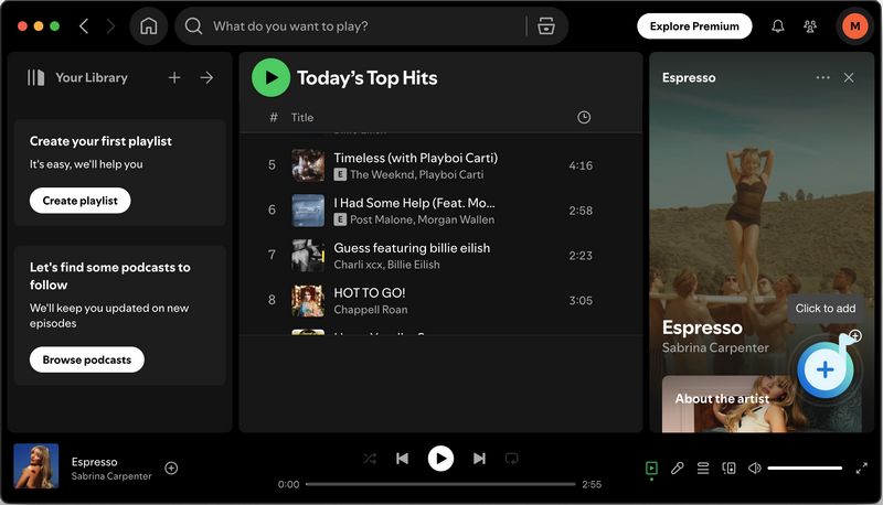 Add Spotify songs to TunePat app mode