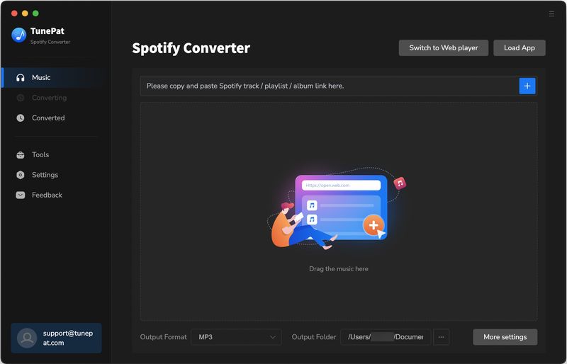 spotify converter main interface