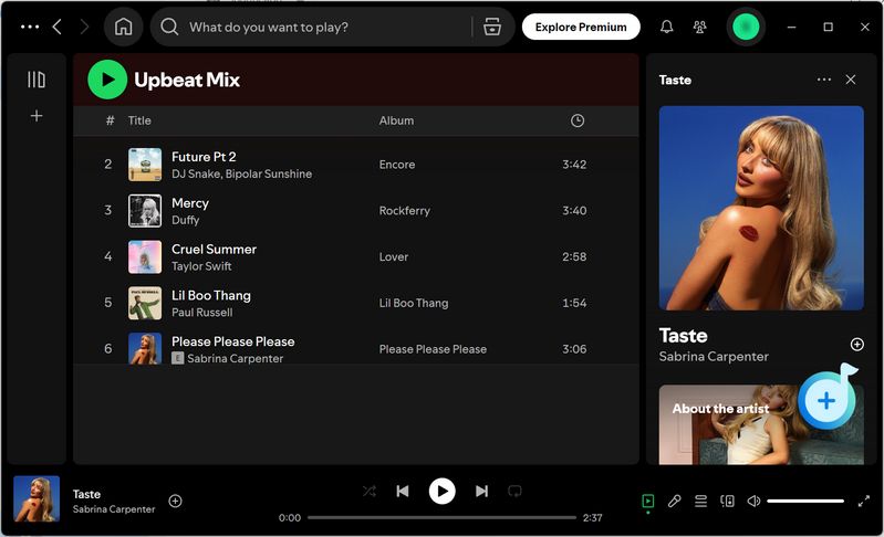 select spotify music to download