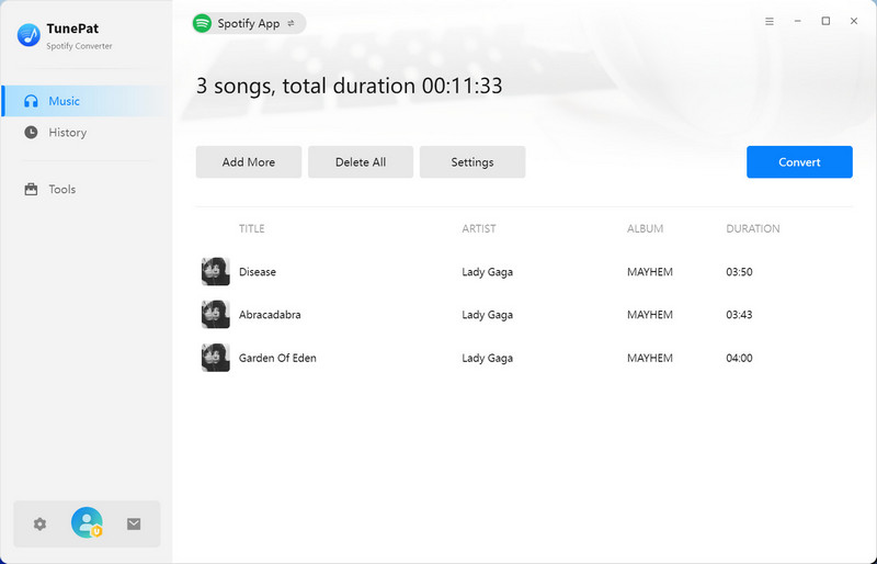 convert spotify songs