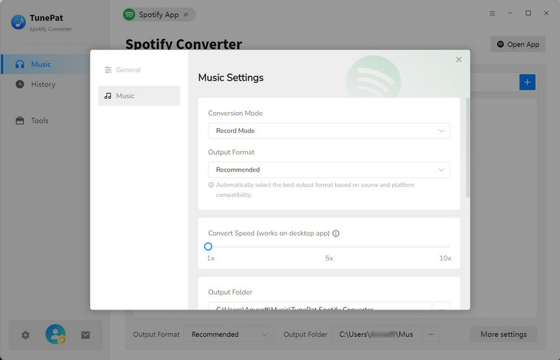 Customize output settings