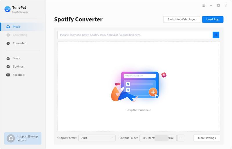 spotify converter main interface