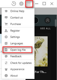 Open log file on TunePat