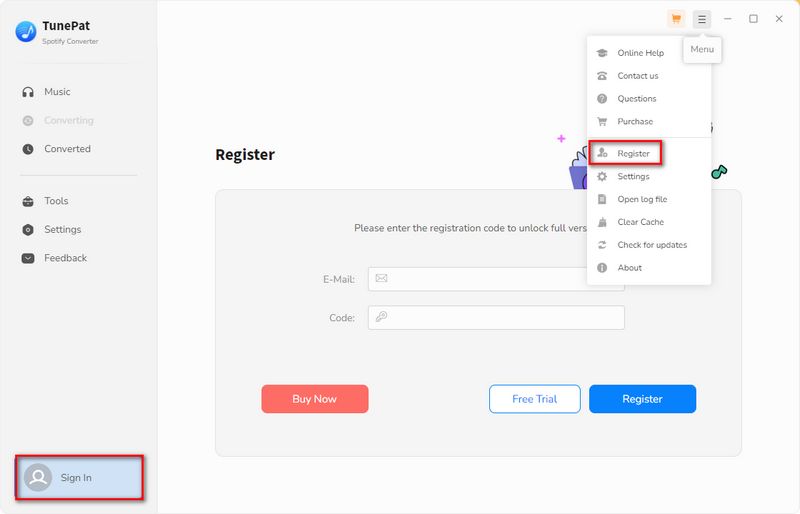 Music Chart Registration