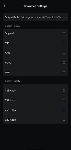 spotify downloader apk settings