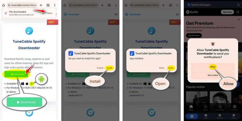 instalar apk spotify downloader
