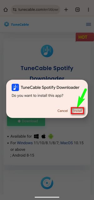 choose to install apk