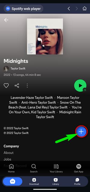 parse taylor swift album
