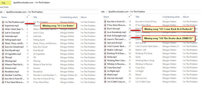 spotidownloader download missing songs