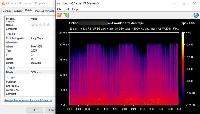 TuneCable Spotify Downloader apk audio test result