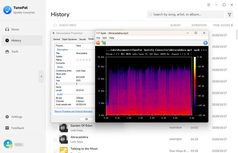 TunePat Spotify Music Converter Output Audio Quality