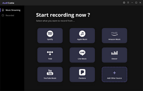 AudiCable Audio Recorder interface