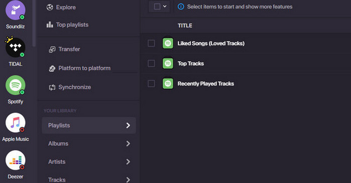 spotify to tidal via soundiiz