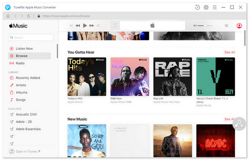 TunePat Apple Music Converter interface
