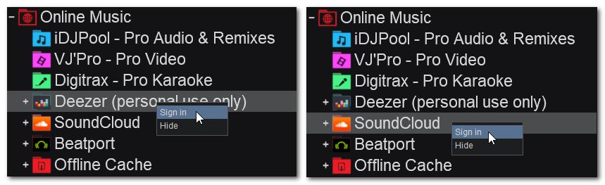 Virtual DJ online music