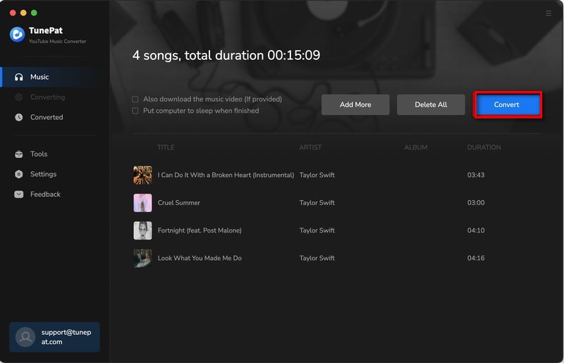 convert youtube music on mac in batch