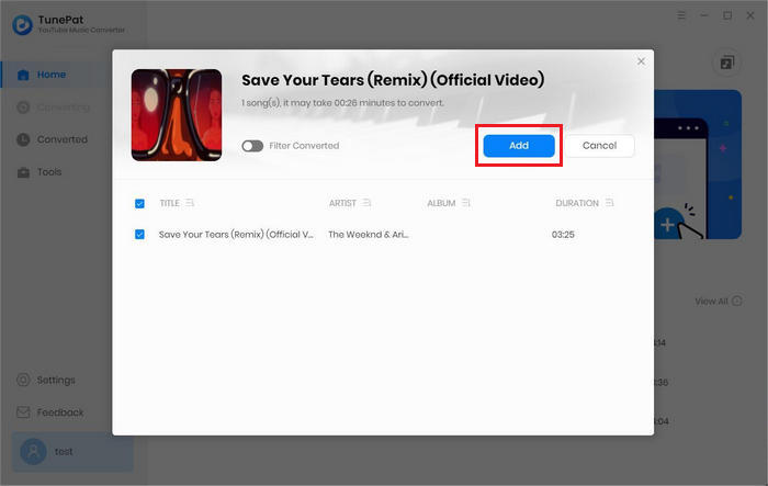 choose YouTube music to download